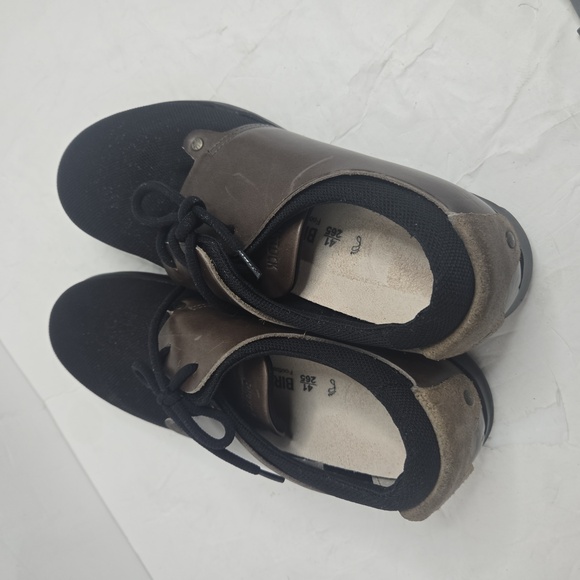 Birkenstock Minot Unisex Brown Leather and Fabric /Textile Black Shoes - Picture 8 of 14